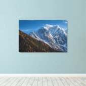 Herfst en winter in sneeuwberggebieden canvas afdruk (Insitu (Houten vloer))