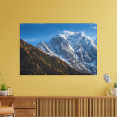 Herfst en winter in sneeuwberggebieden canvas afdruk (Insitu (Woonkamer))
