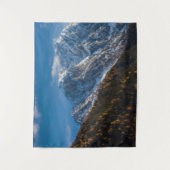 Herfst en winter in sneeuwberggebieden wandkleed (Voorkant)