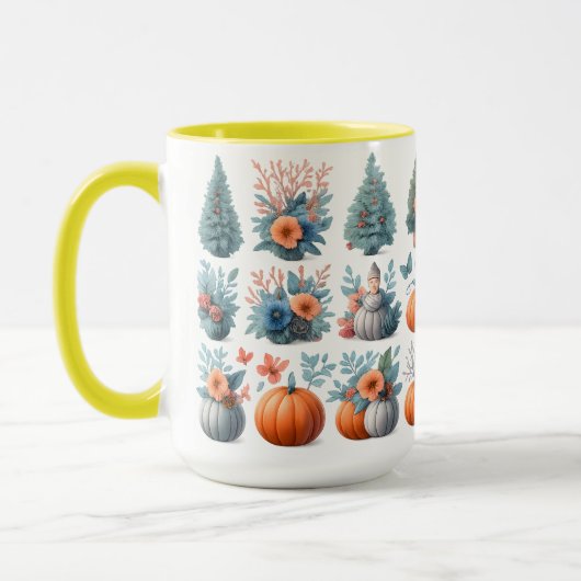 Herfst- en winter seizoenskeramieken mok (Links)