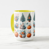 Herfst- en winter seizoenskeramieken mok (Voorkant links)