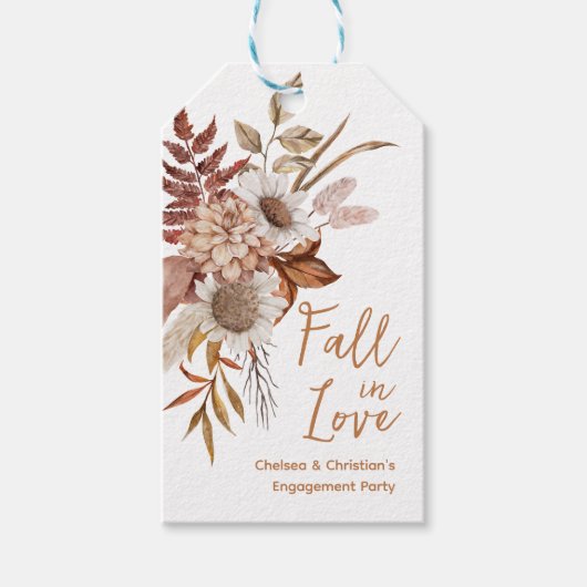 Herfst Engagement Party Cadeaulabel (Voorkant)