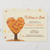 Herfst Engagement Party - Falling in Love Kaart (Voorkant / Achterkant)