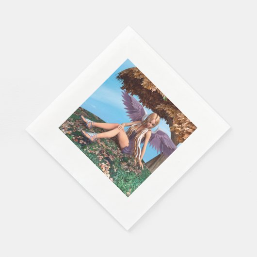 Herfst engel bos fantasie kunst servet (Hoek)