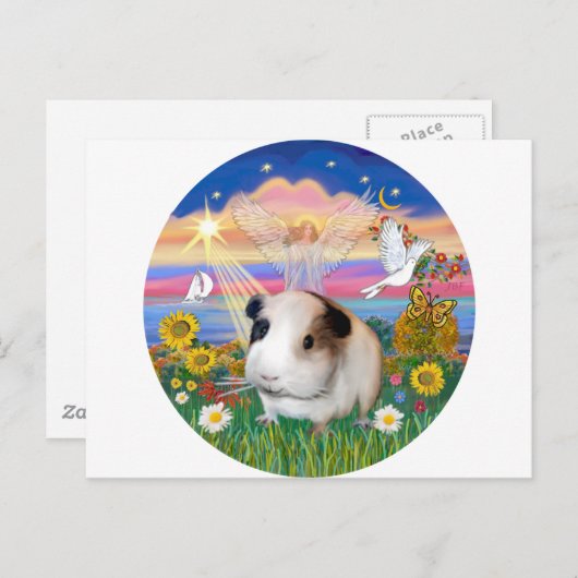 Herfst Engel - Cavia Pig 1 Briefkaart (Voorkant / Achterkant)