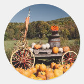 Herfst envelop afdichtingen ronde sticker (Voorkant)