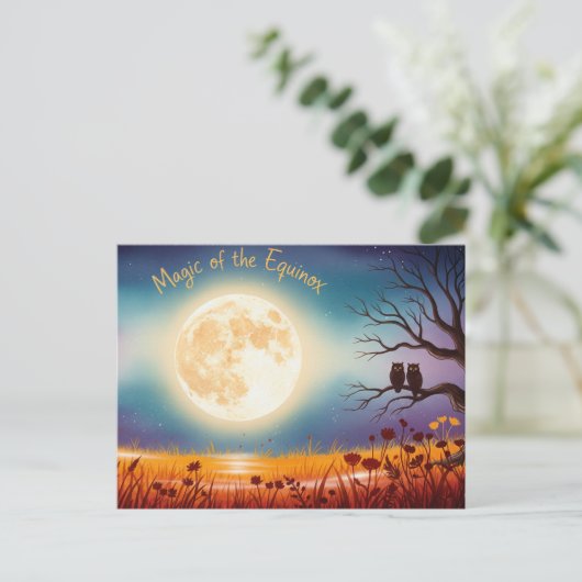 Herfst Equinox Briefkaart (Staand voorkant)