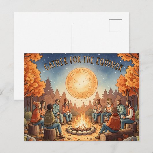 Herfst Equinox Briefkaart (Voorkant / Achterkant)