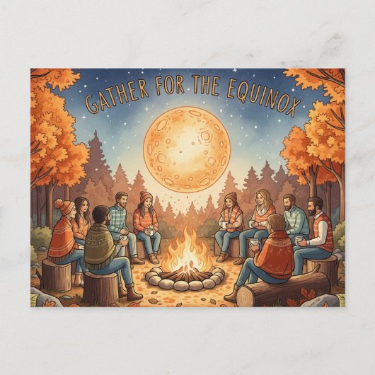 Herfst Equinox Briefkaart (Voorkant)