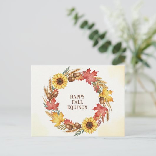 Herfst Equinox Briefkaart (Staand voorkant)