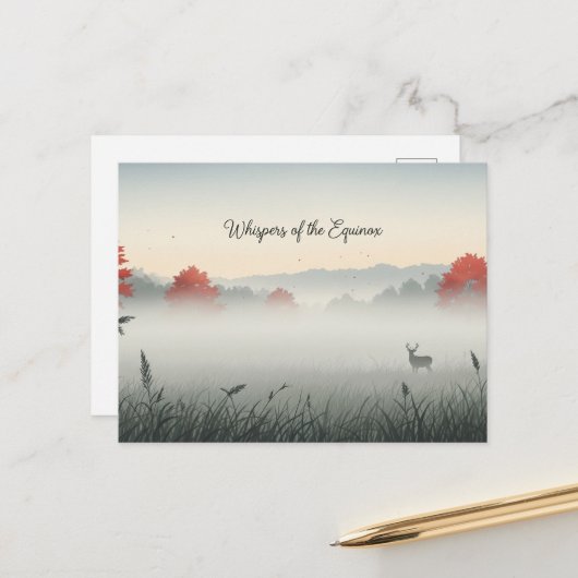 Herfst Equinox Briefkaart (Voorkant / Achterkant in situ)