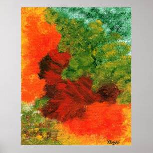 Herfst Equinox Grote Abstracte Kunstprint Schilder Poster