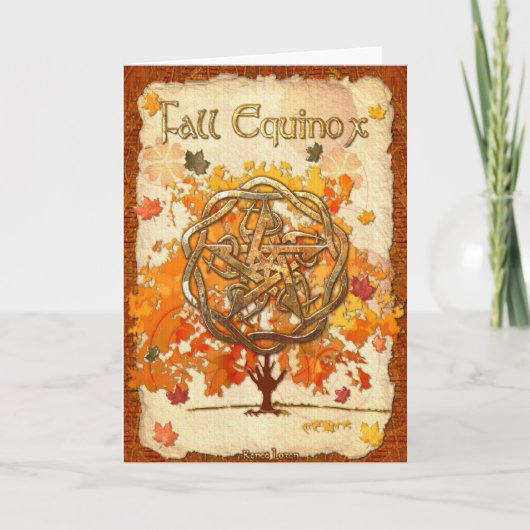Herfst Equinox Heidense Wiccan Kaart (Voorkant)