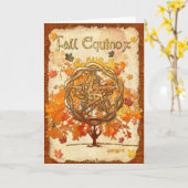 Herfst Equinox Heidense Wiccan Kaart (Gele Bloem)