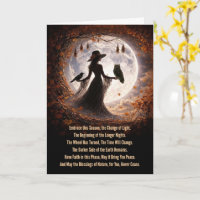 Herfst Equinox Mabon Boho Dame Raven Uil Maan