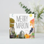 Herfst Equinox Mabon Harvest Night and Day Pagan Feestdagenkaart (Staand voorkant)