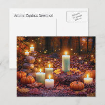 Herfst Equinox Mabon Kaarsen Bosland