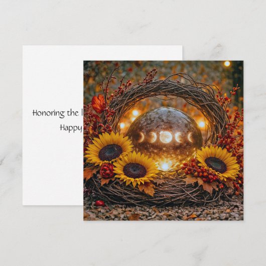 Herfst Equinox Mabon Maanfasen (Voorkant / Achterkant)