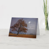 Herfst Equinox Mabon Mooie Eikenboom Zegeningen Kaart (Voorkant)