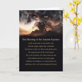 Herfst Equinox Mabon Zegening met Moeder Aarde Kaart (Gele Bloem)