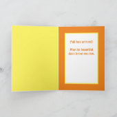 Herfst Equinox, najaar aankomst,  Herfst Scene Kaart (Binnen)