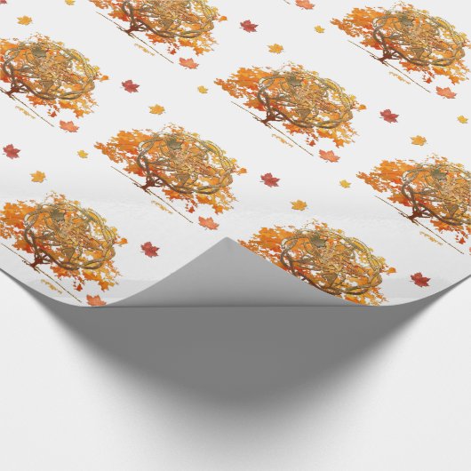 Herfst Equinox Pagan Wiccan. Cadeaupapier (Hoek)