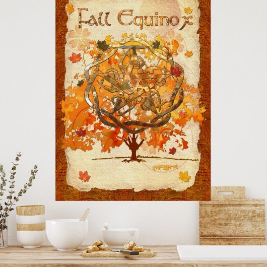 Herfst Equinox Pagan Wiccan Poster (Keuken)