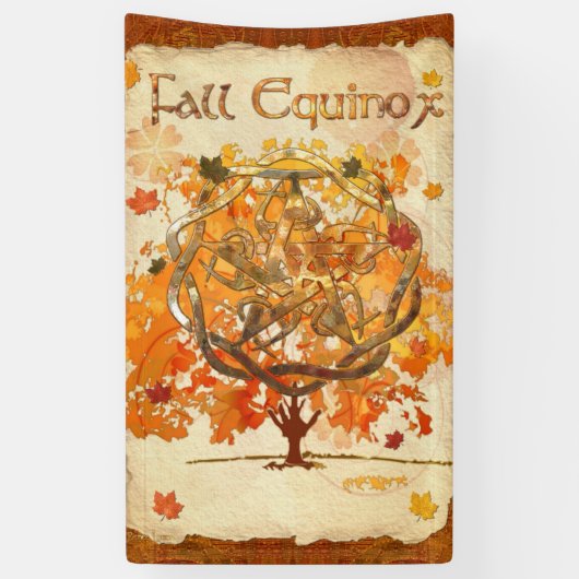 Herfst Equinox Pagan Wiccan Spandoek (Verticaal)