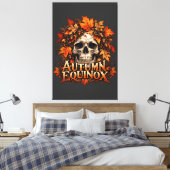 Herfst Equinox Schedel Canvas Afdruk (Insitu (Slaapkamer))