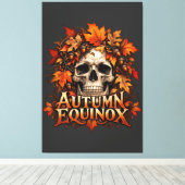 Herfst Equinox Schedel Canvas Afdruk (Insitu (Houten vloer))