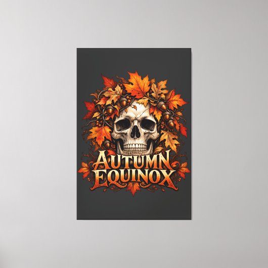 Herfst Equinox Schedel Canvas Afdruk (Voorkant)