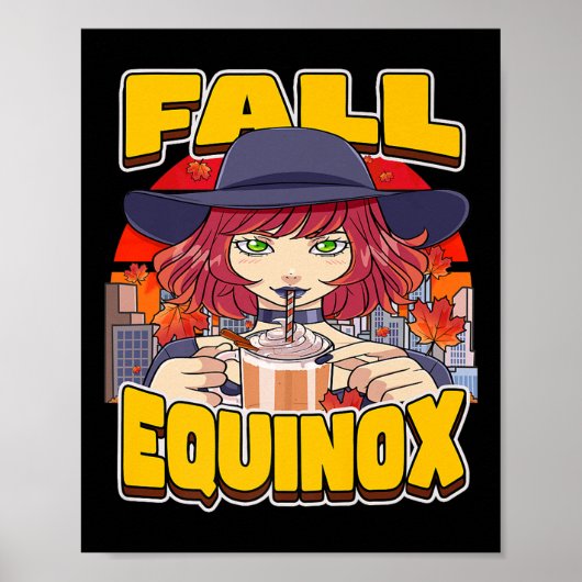 Herfst Equinox September Vier herfstweer Pr Poster (Voorkant)
