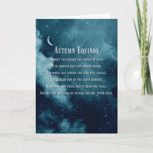 Herfst Equinox Wijding met Maan Kaart (Voorkant)