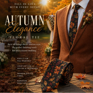 Herfst Erfgoed Bladeren Luxe Herfst Stropdas