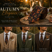Herfst Erfgoed Bladeren Luxe Herfst Stropdas