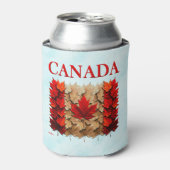 Herfst Esblad Canadese Vlag Blikjeskoeler (Blikje Voorkant)