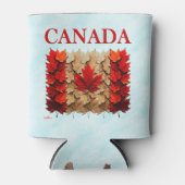Herfst Esblad Canadese Vlag Blikjeskoeler (Voorkant)