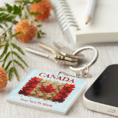 Herfst Esblad Canadese Vlag Sleutelhanger (Voorkant Rechts)