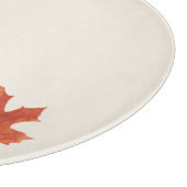 Herfst Esblad Ronde Glas Snijplank (Hoek)