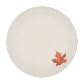 Herfst Esblad Ronde Glas Snijplank (Voorkant)