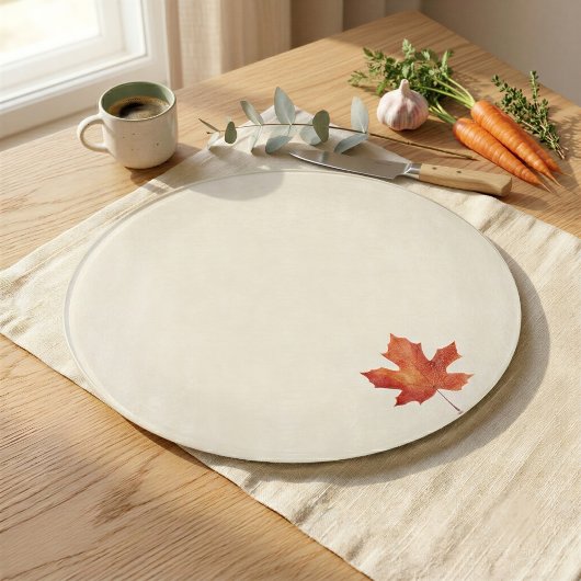Herfst Esblad Ronde Glas Snijplank