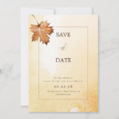 Herfst Esdblad Aquarel Save The Date Kaart (Voorkant)