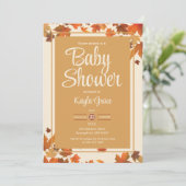 Herfst Esdblad Baby Shower Uitnodiging (Staand voorkant)