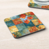 Herfst Esdblad Botanische Patchwork Bier Onderzetter (Linkerzijde)