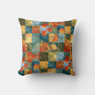 Herfst Esdblad Botanische Patchwork Kussen