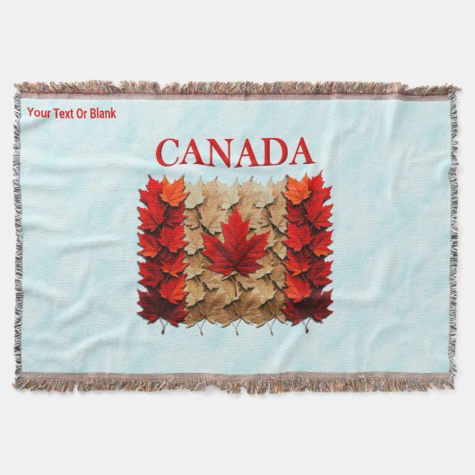 Herfst Esdblad Canadese Vlag Deken (Voorkant)