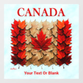 Herfst Esdblad Canadese Vlag Raamsticker (Vel)