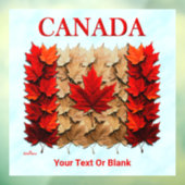 Herfst Esdblad Canadese Vlag Raamsticker (Vel 3)