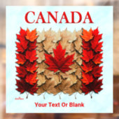 Herfst Esdblad Canadese Vlag Raamsticker (Vel 2)