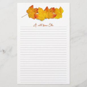 Herfst Esdblad Grens, Gelinieerd Schrijfpapier Briefpapier